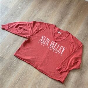 We The Free Textured Red Top